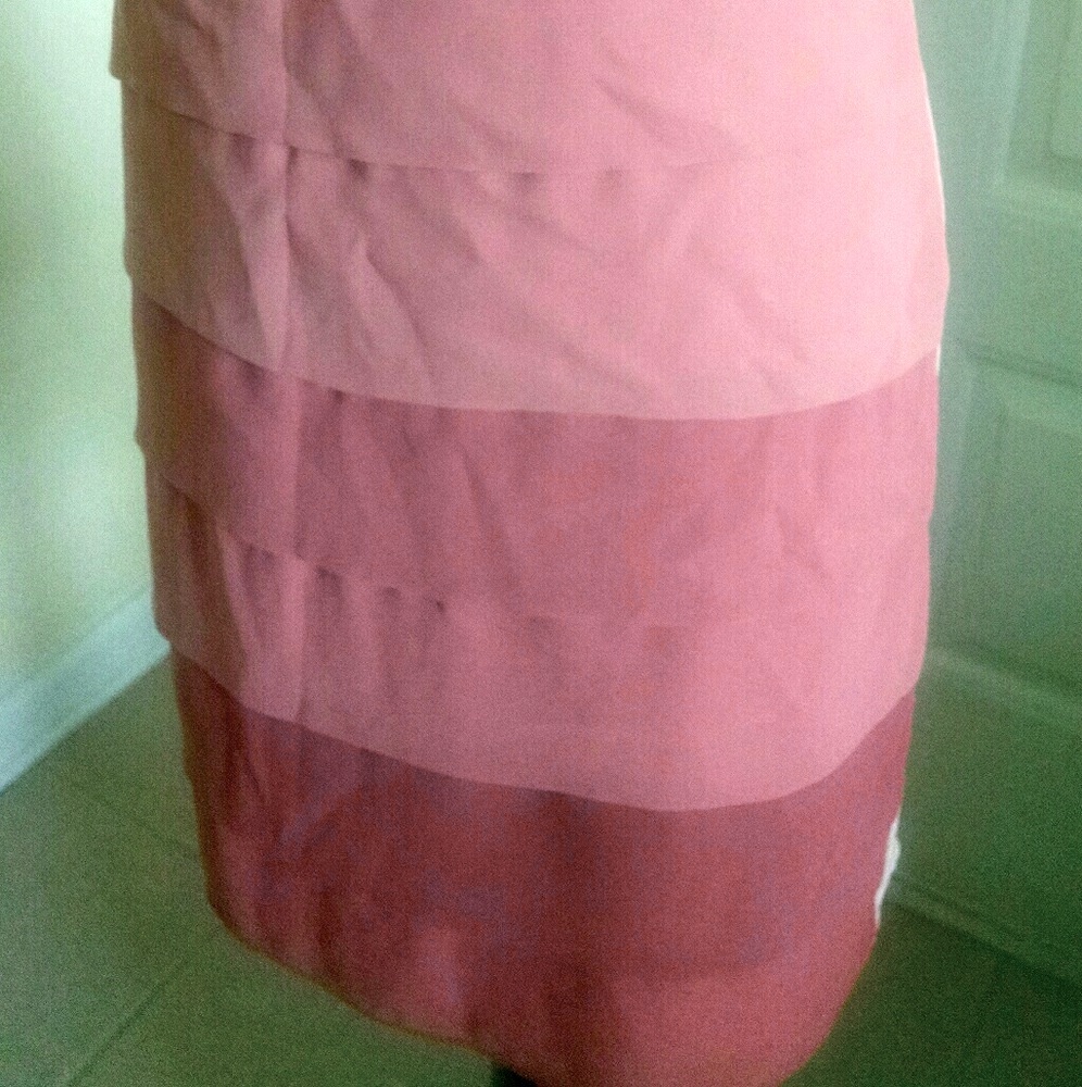 Lauren Conrad Rose Pink Ombré Pleated A-line Dress - Picture 9 of 12